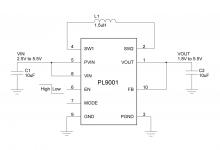 PL9001 1.0A輸出、低噪聲、脈寬調(diào)制 （PWM） 降壓-升壓DC-DC轉(zhuǎn)換