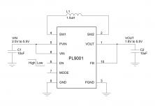 PL9001 1.0A輸出、低噪聲、脈寬調(diào)制 （PWM） 降壓-升壓DC-DC轉(zhuǎn)換
